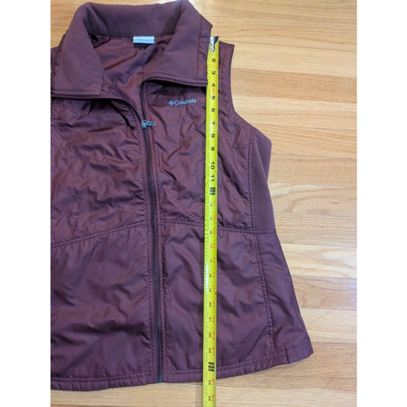 Columbia Mix It Around Maroon Vest Large Puffer + Fleece - Picture 8 of 10